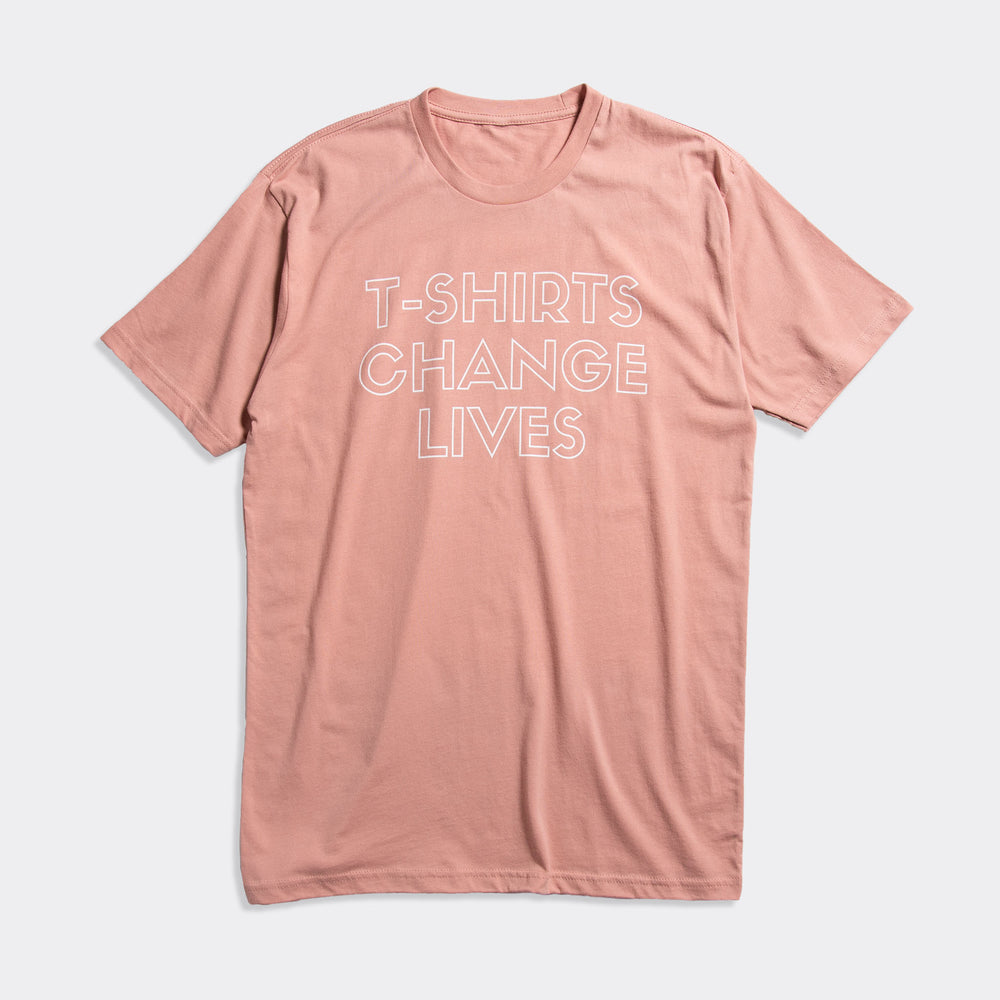Zoe Kate T-Shirts Change Lives Comfort Fit T-Shirt Desert Pink