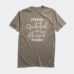 Zoe Kate Grateful and Blessed Comfort Fit T-Shirt Warm Gray