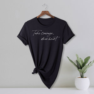 Zoe Kate - Take Courage Dear Heart - Comfort Fit T-Shirt - Dark Gray